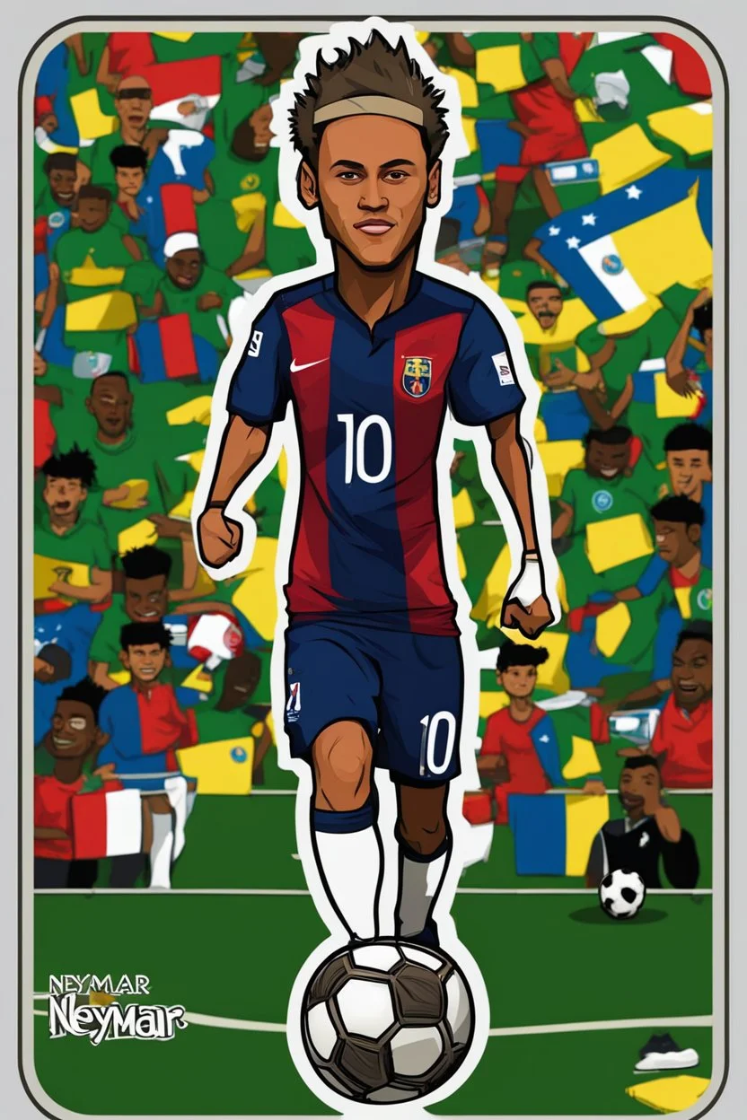 Neymar Brazilian soccer player Carton 2d