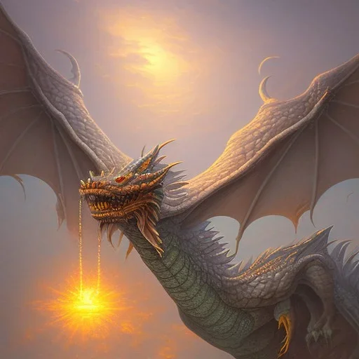 giant dragon by Thomas Kinkade