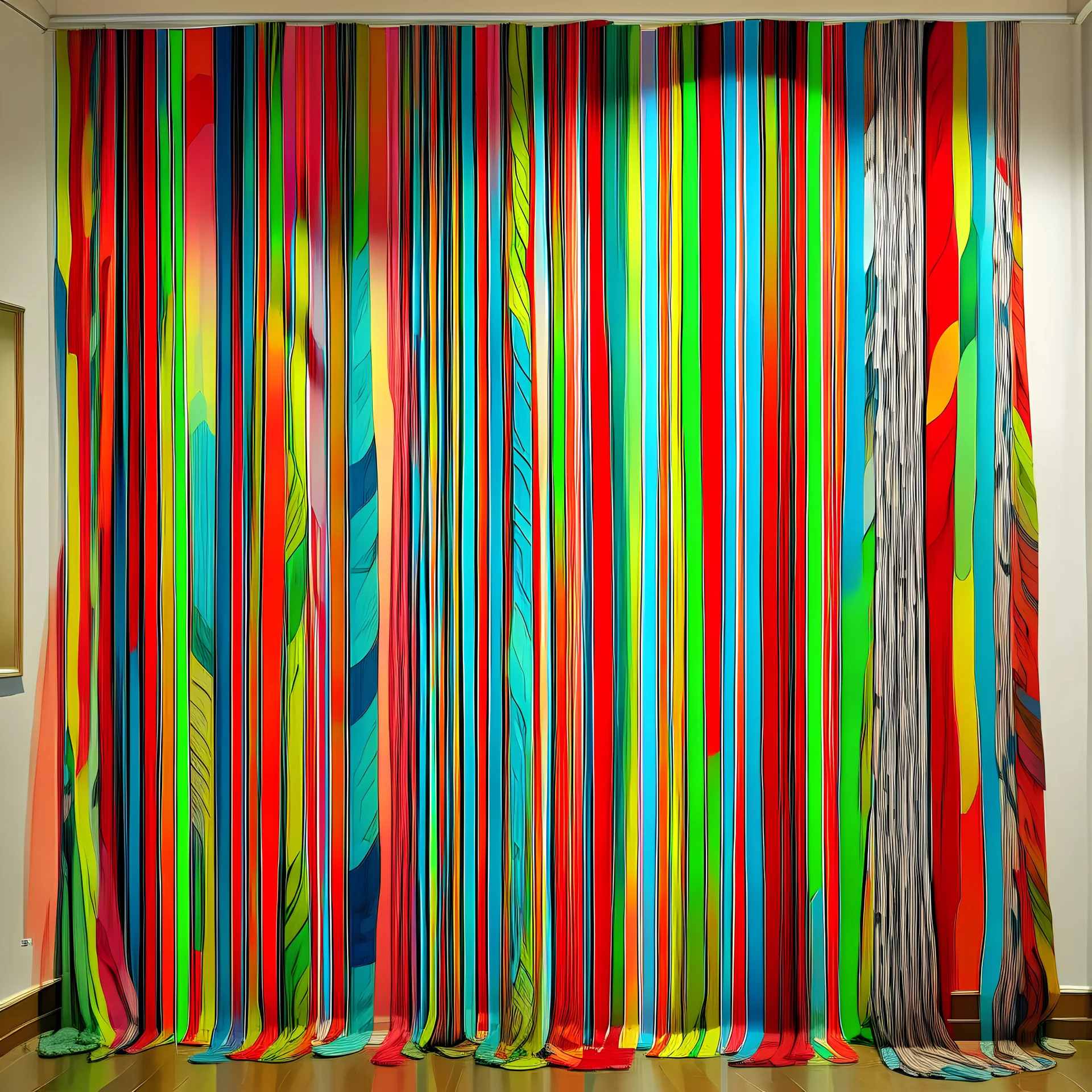 a multicolor curtain, 1970s