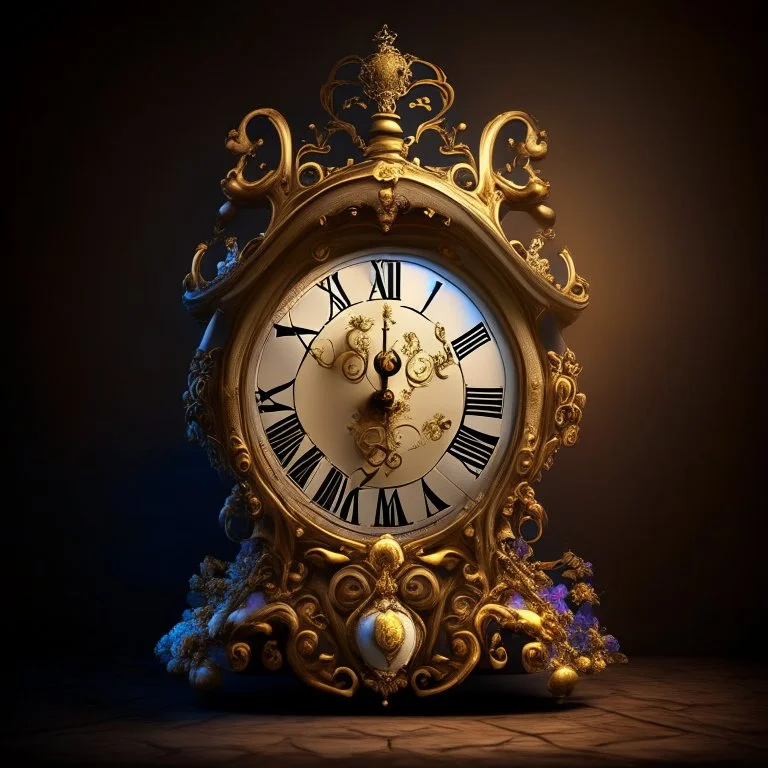 The clock from the movie “Beauty and the Beast” on a light background