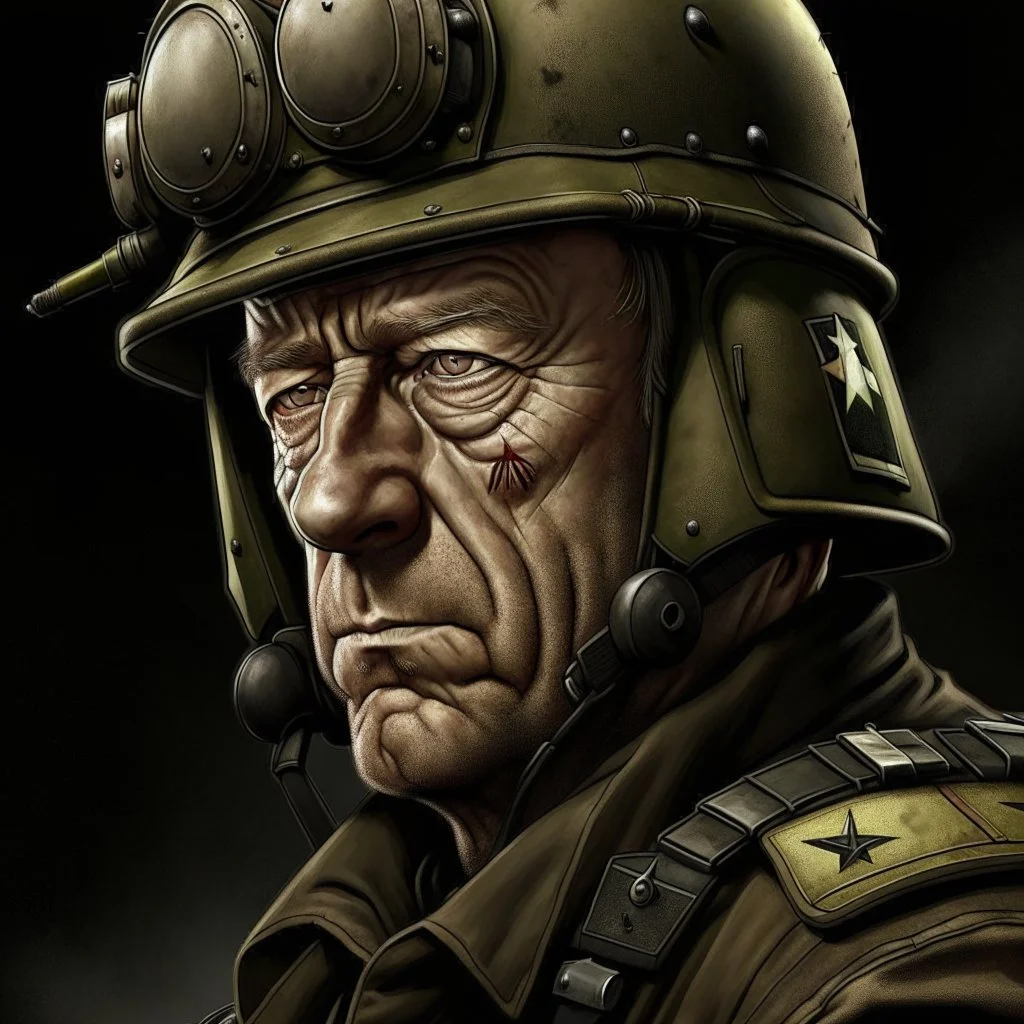 German ww2 tank commander realistic digital art