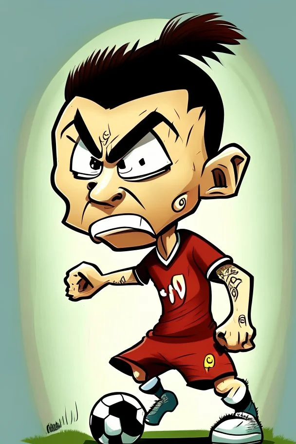 Yuan Wesa Footballer cartoon 2d