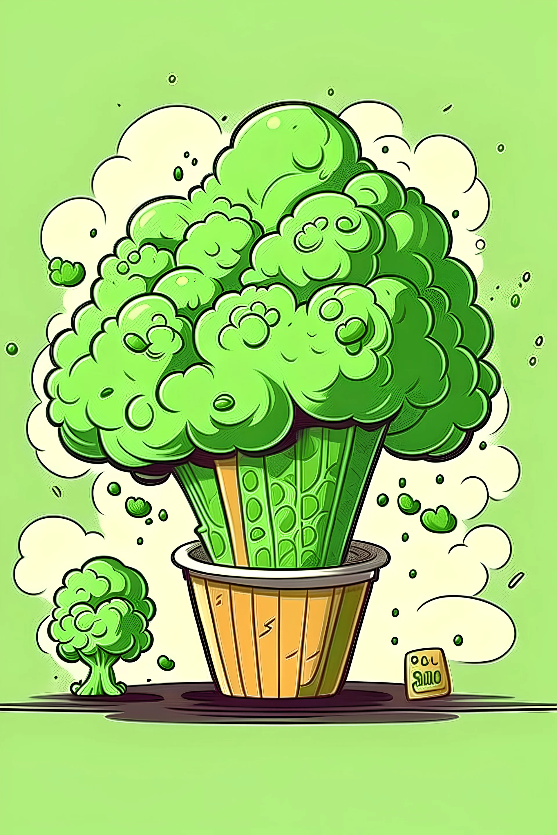 broccoli ice cream by cartoon