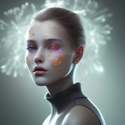 Firework girl, smooth soft skin, symmetrical, soft lighting, detailed face, concept art, digital painting, looking into camera, Designed by Bella, all on Playground AI Stable Diffusion 1.5 base model.