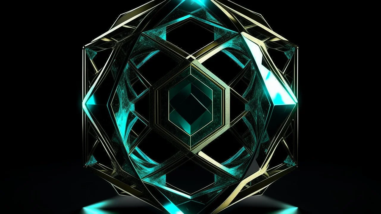 Tesseract from movie Loki, in the middle and without glow, without background or table