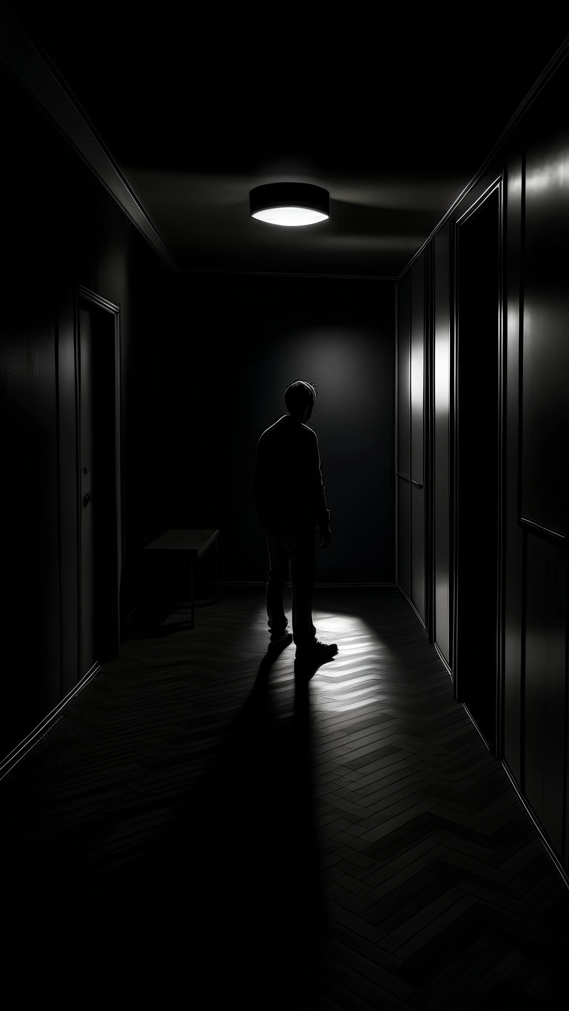 A person traverses a dimly lit room, their heart racing with the familiar unease that afflicts the 70% of individuals who fear the darkness, their senses height