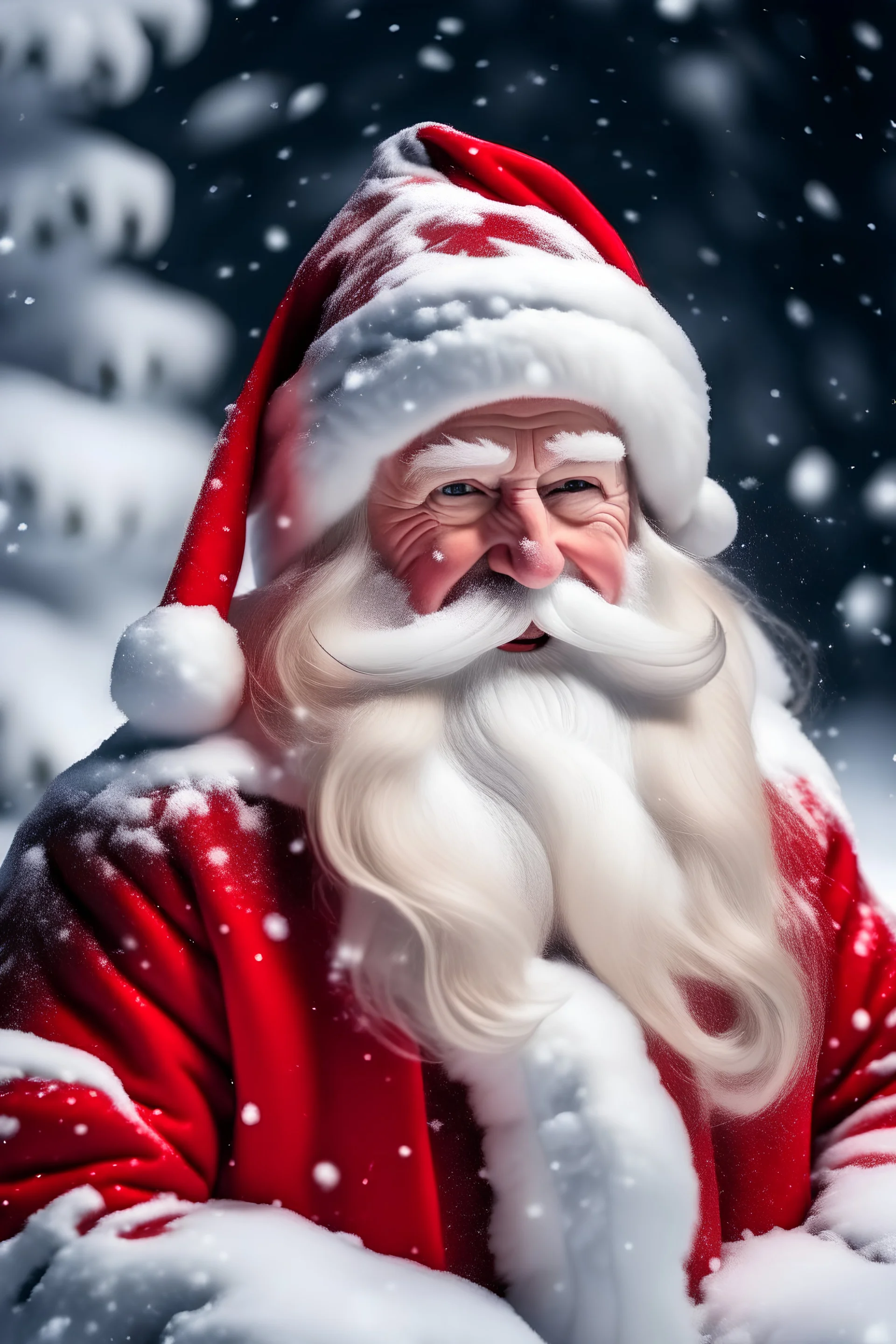 santa claus in sleigh