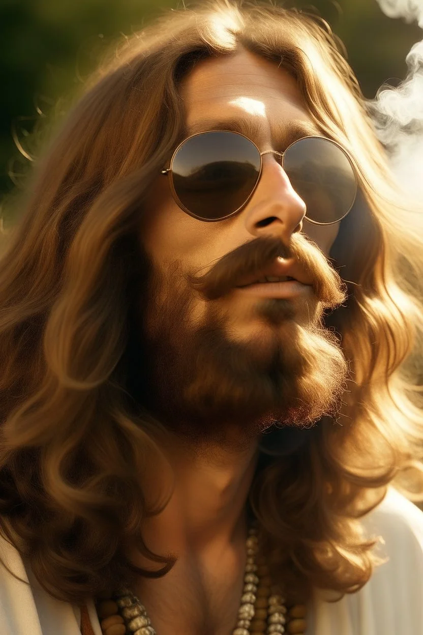 Jesus smoking with sun glasses