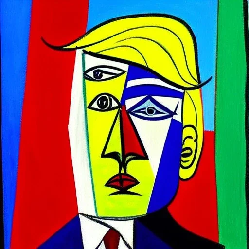 Trump painting by picasso