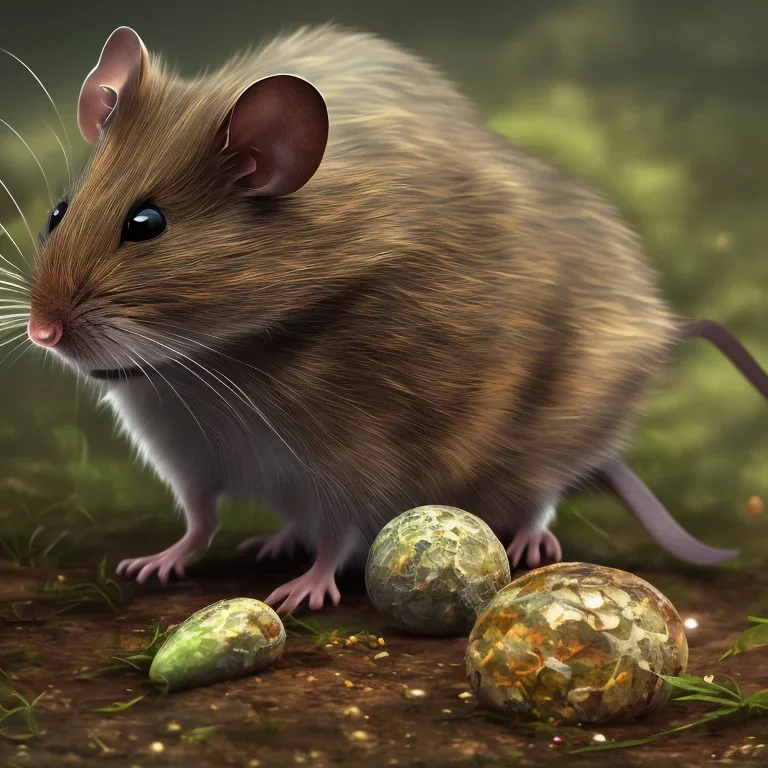  Field mouse, cartoon, dark, high definition, ultra 8 k,