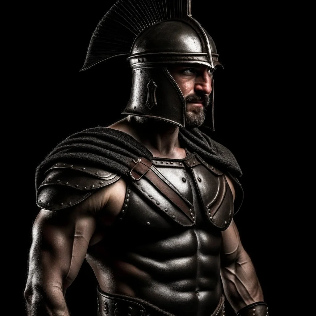 Greek Spartan with dark armour