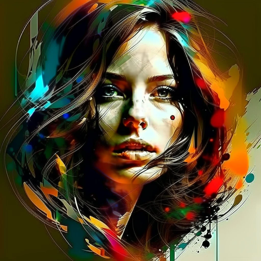 woman. Abstrac.