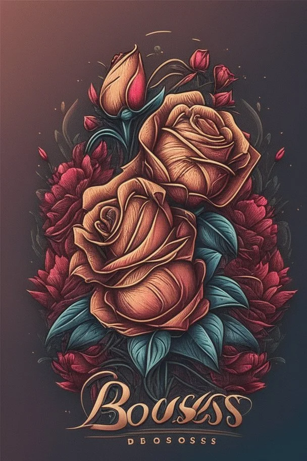 Beautiful roses logo design