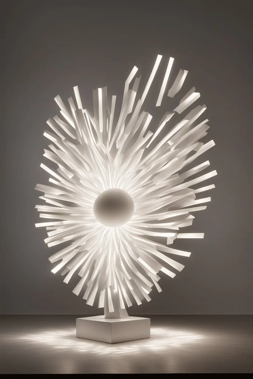 the sculpture is unusual in the form of light