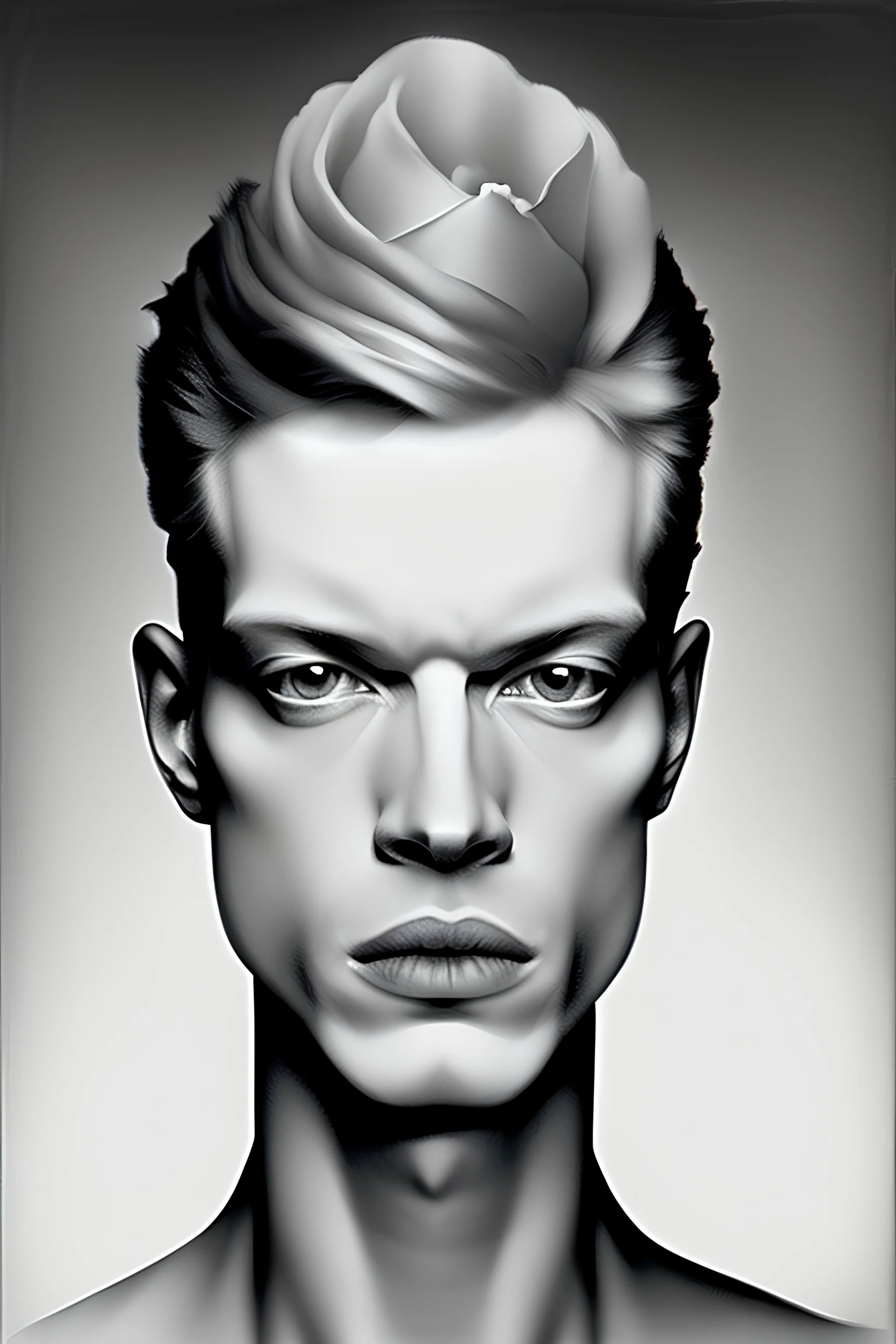 the thin white duke, style Robert Mapplethorpe, realistic