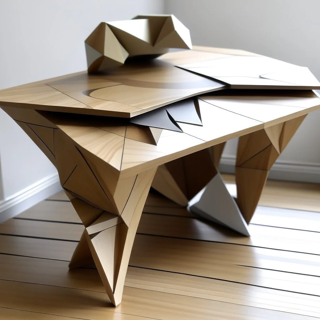 Paper folding inspired table