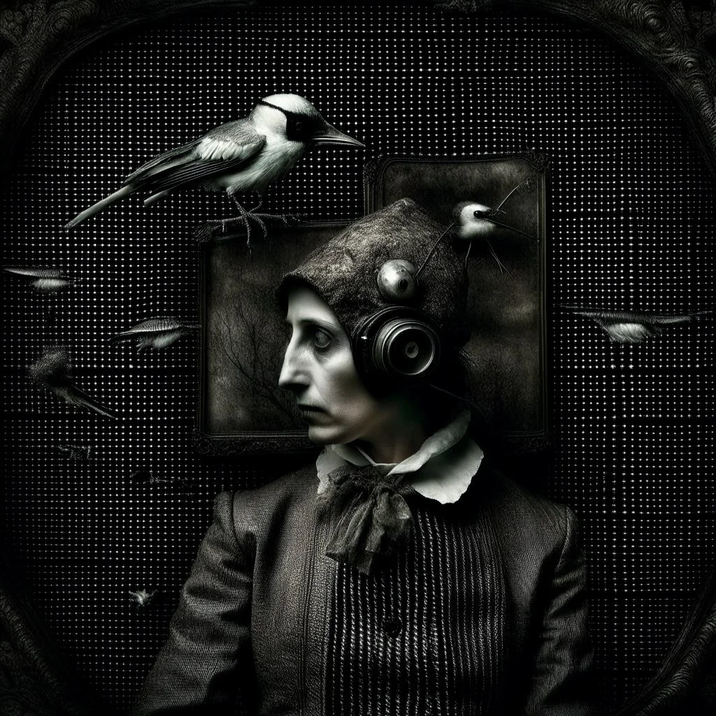 Sound of silence, by Joel-Peter Witkin and Gabriel Pacheco, never-before-seen, fantastical, mute-core, cosmic horror, stitches