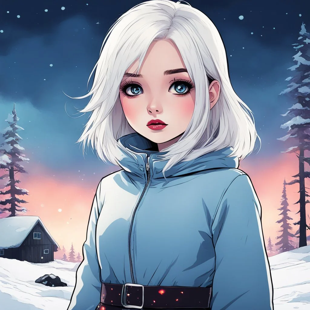 a spectacular comic horror cute girl summer: winter is coming