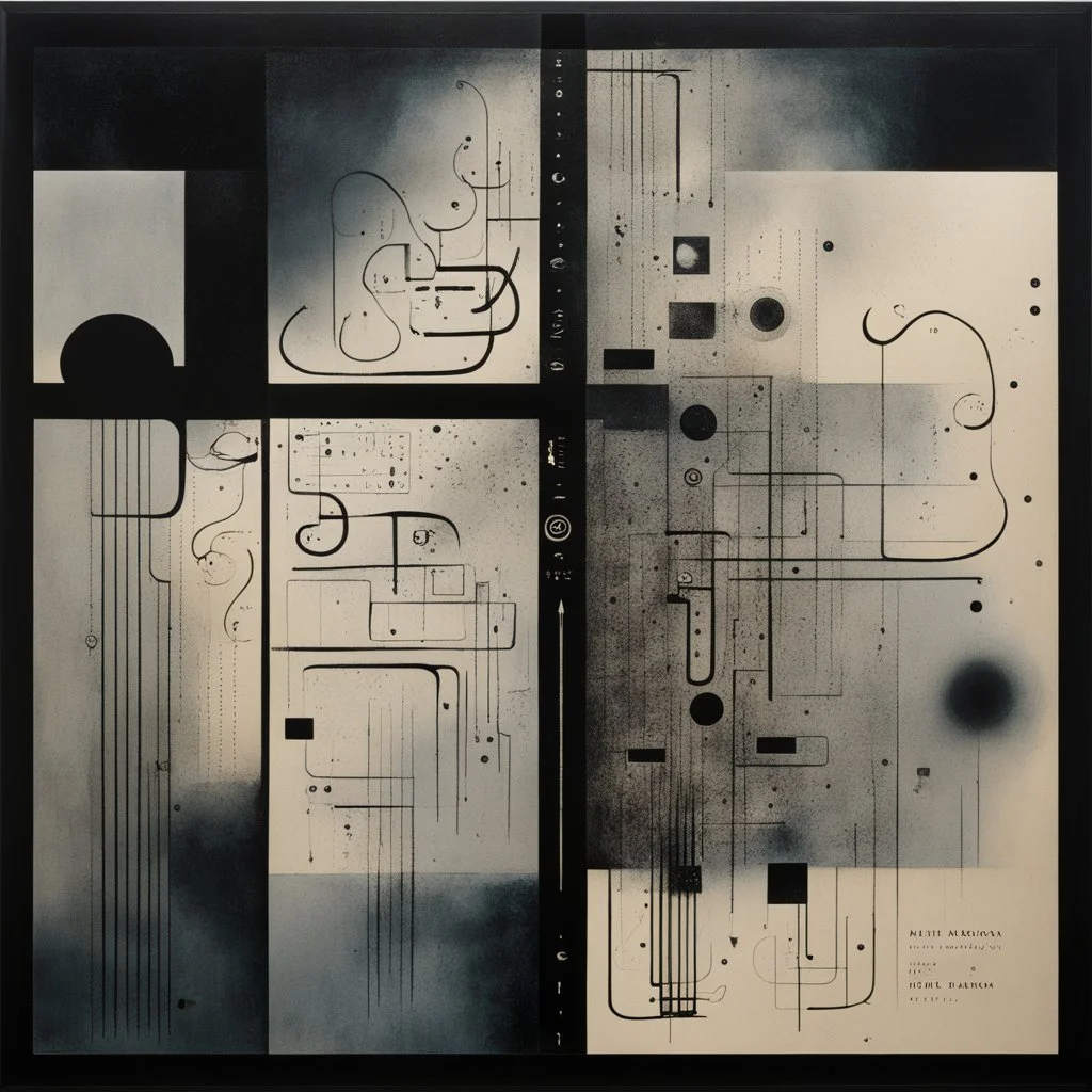 UPC Code for methadone, abstract surrealism, by Dave McKean and Colin McCahon and Arthur Secunda, silkscreened mind-bending illustration; album cover art, asymmetric, Braille language glyphs, dark shines