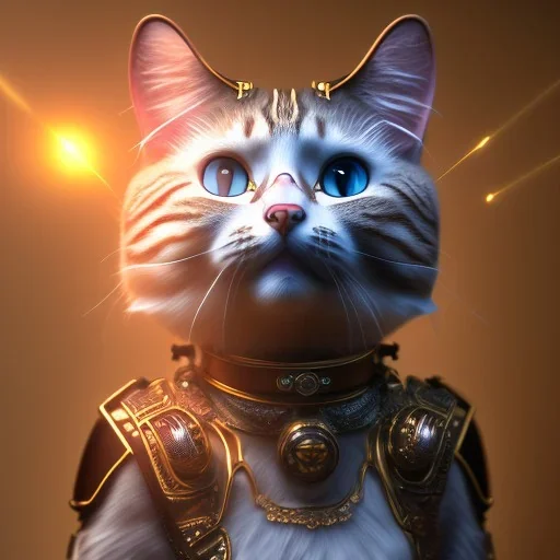 character render of mechanical tabby cat, intricate, ultra-fine detailed, steampunk, ornate, 8k, ultraHD, high-quality, 3d, realistic, trending on artstation, midjourney style, elaborate, openjourney style, close-up