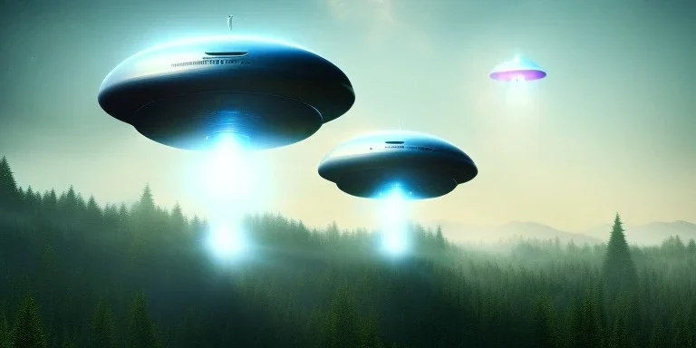 extra-terrestrial, 8K, photo realistic, highly detailed, lught ufo, light colors