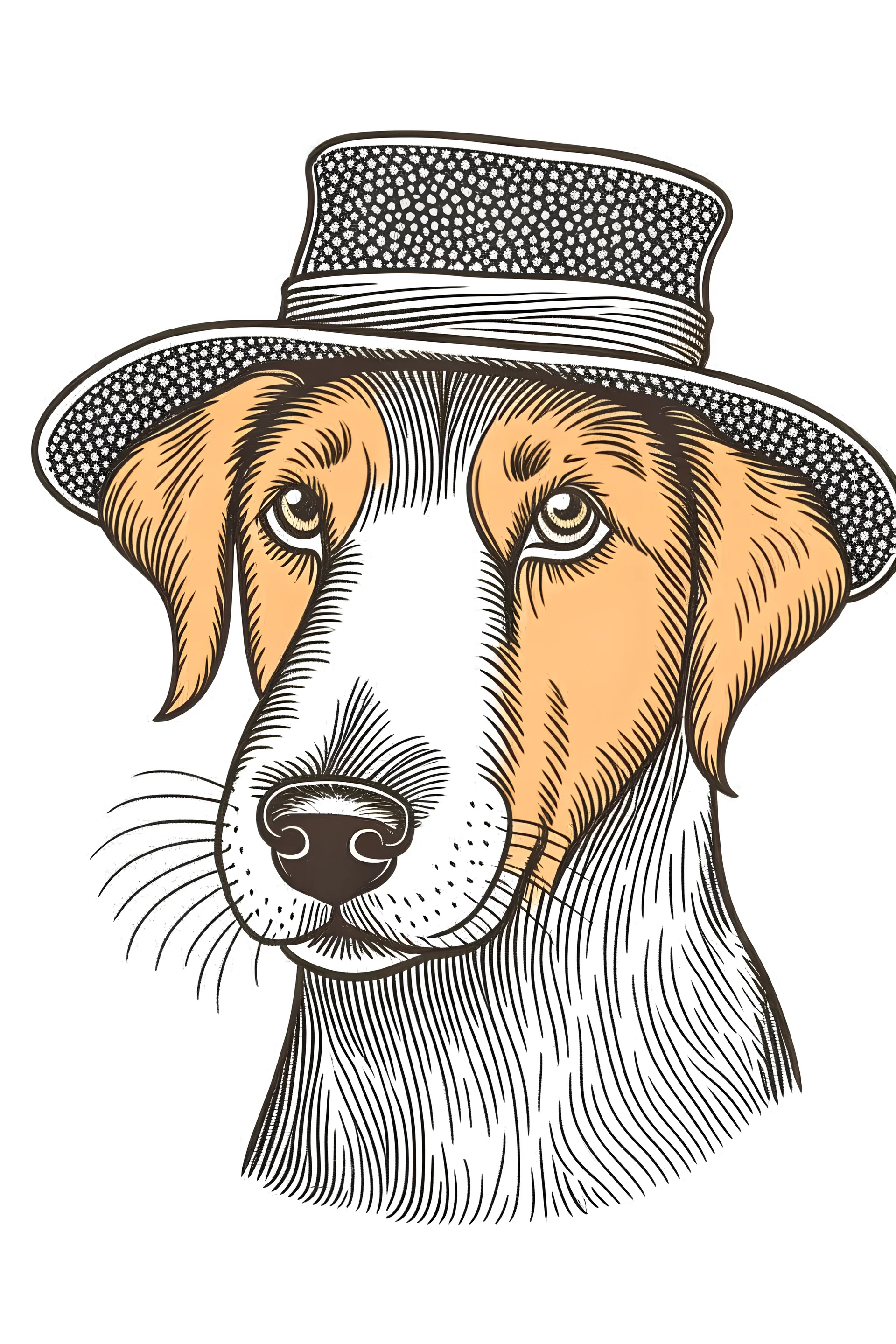 You can draw a dog with a hat.