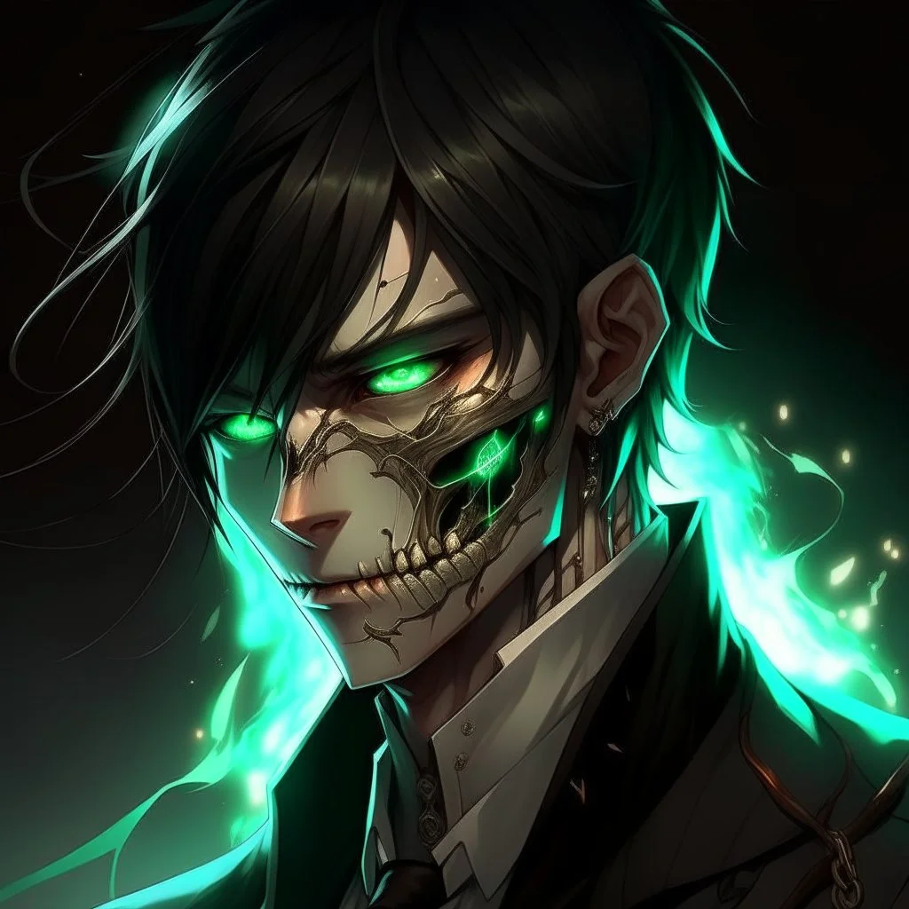 fantasy art, man, half-elf, young, noble, halfmask, pale skin color