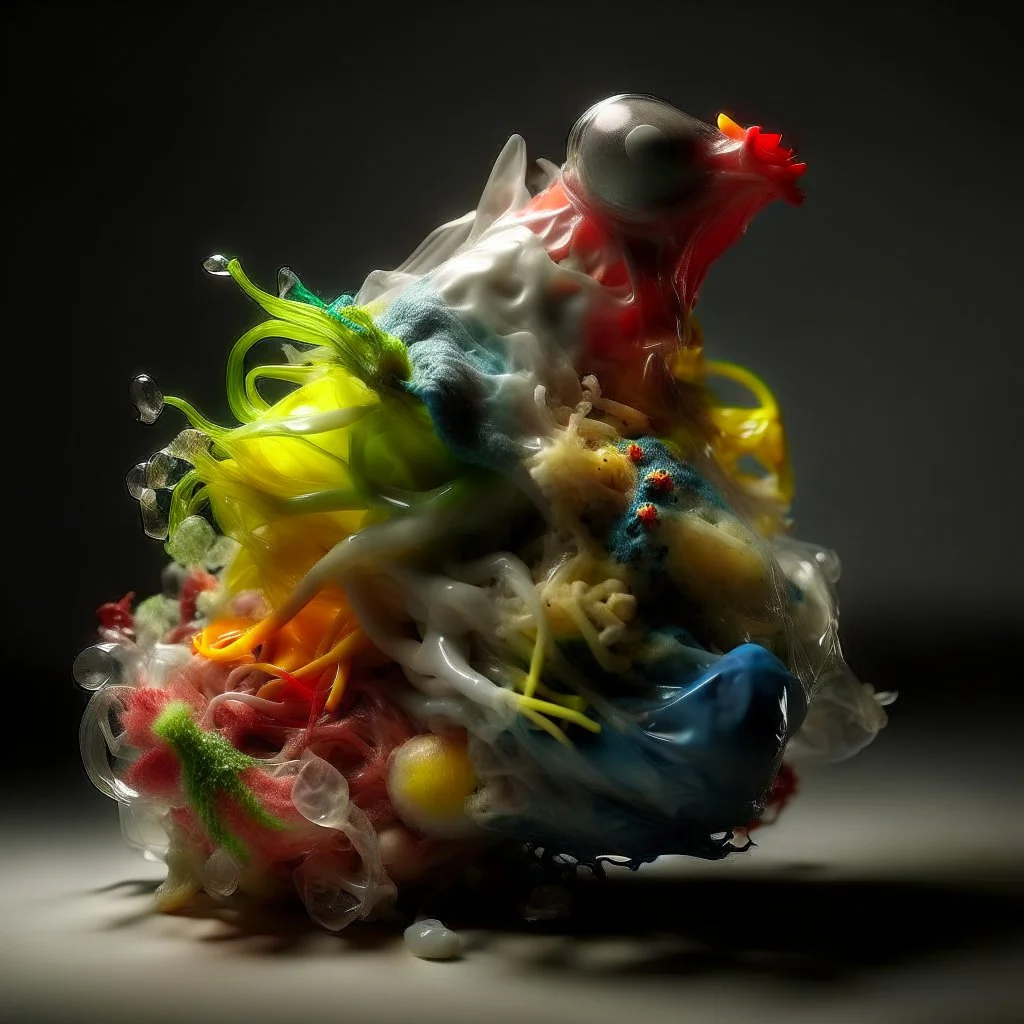 Realist Bacteria devouring plastic