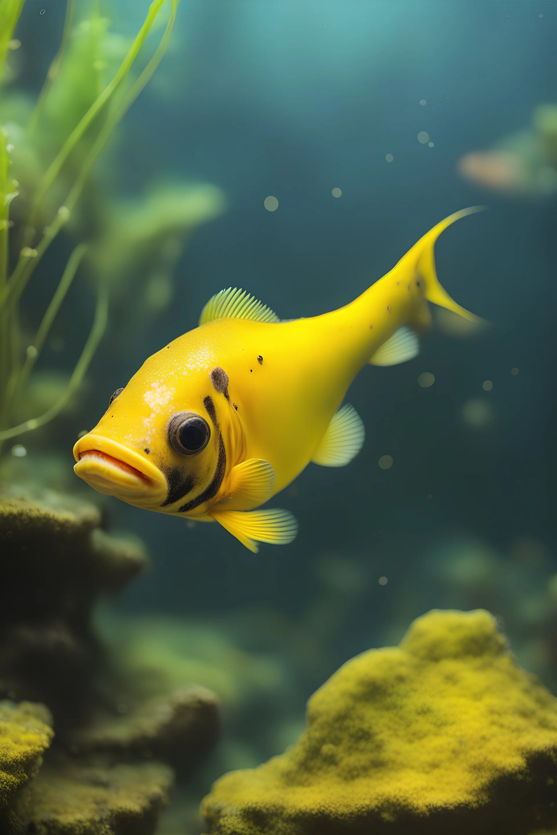 Yellow, scaleless finned archer fish abounds in Hanoi.