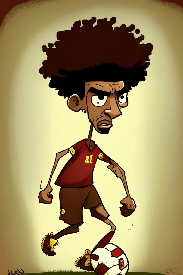 Vincent Abu Bakr Footballer cartoon 2d