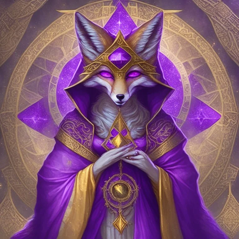 Anncaria, Goddess of the Arcane, History, Invention and Knowledge. She is called the All Seeing Eye and she is depicted as a cunning fox in purple and gold robes