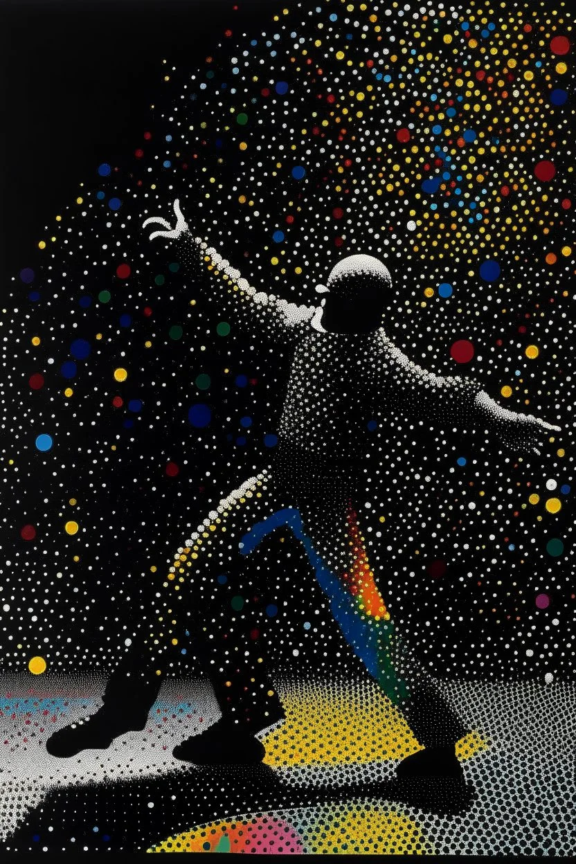 ABSTRACT DOTS DANCING STYLE OF HIROKU OGAI