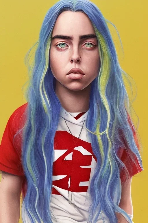 Billie Eilish, legs, photorealistic, 2k