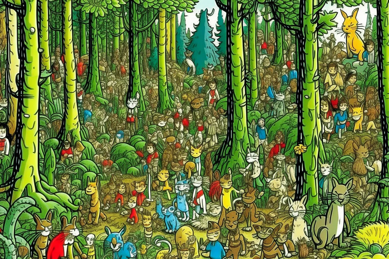 where's Wally but with cats big image jungle