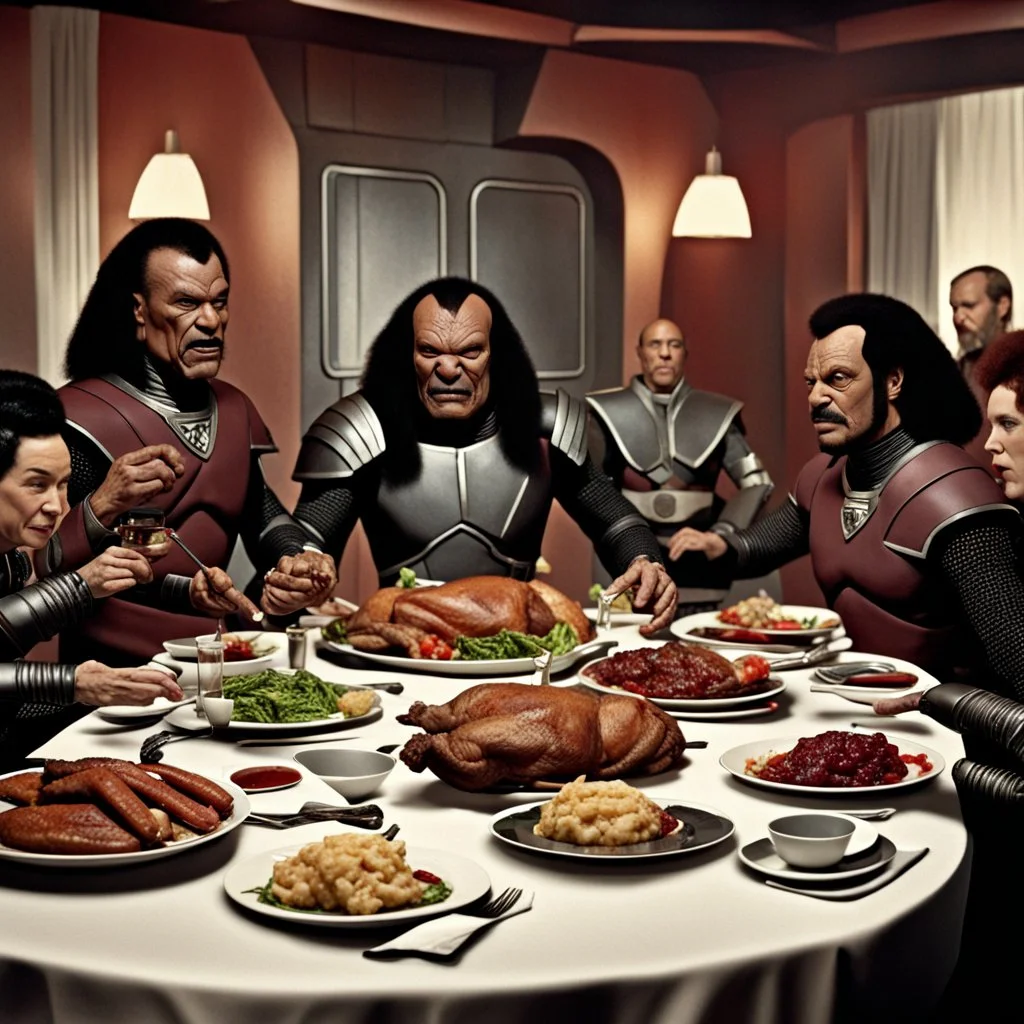 Thanksgiving dinner among the Klingons