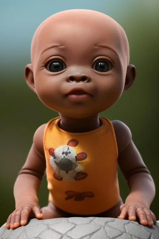 african baby inside egg, 3d, village, robot, 8k quality