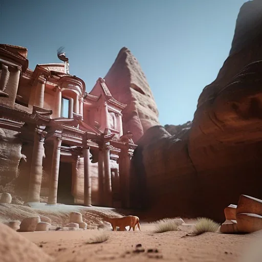 Petra + Ürdün, photo realistic, ultra realistic, unreal engine