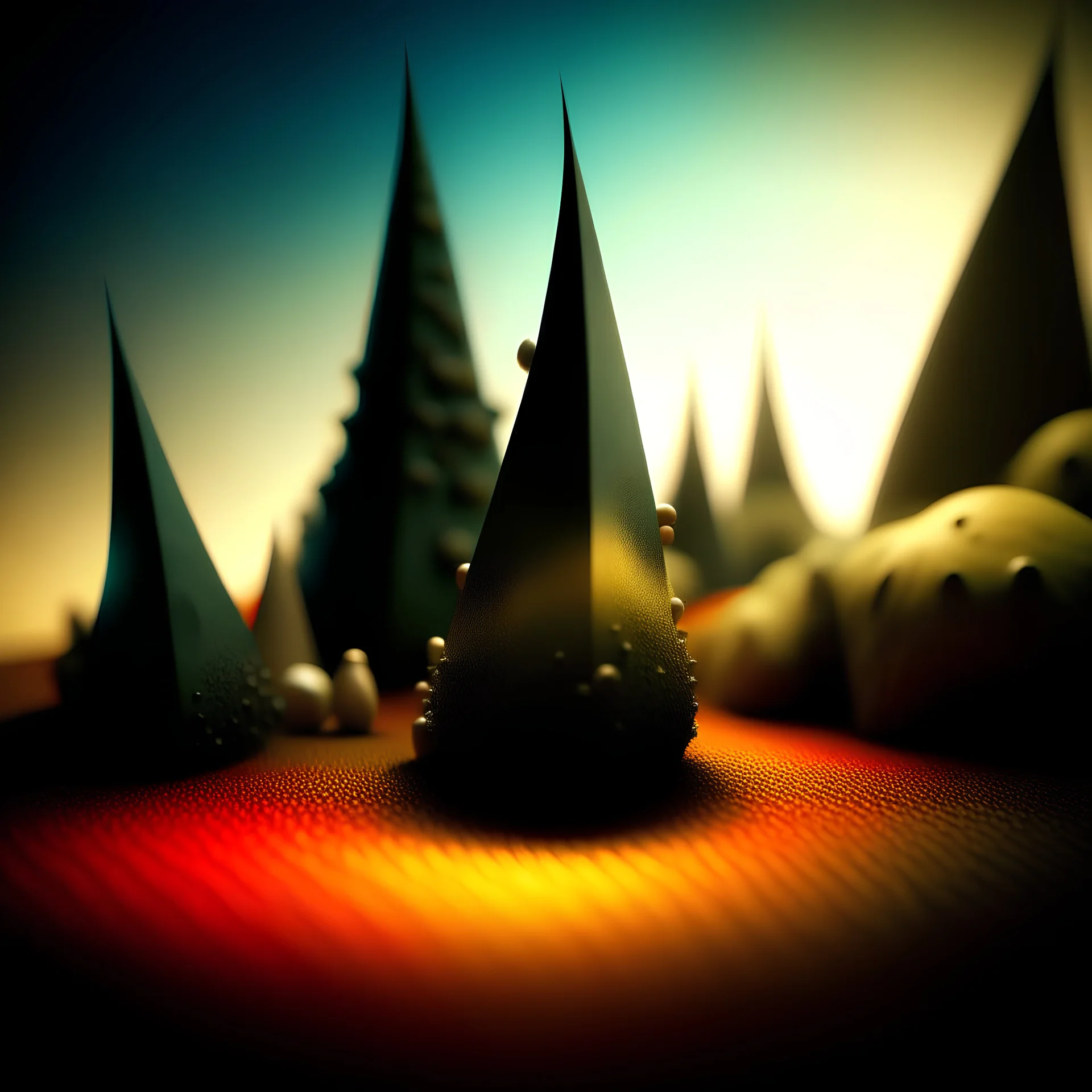 Mixed media, landscape 3d, abstractism, bokeh, 9:16, sharp focus, strong texture, Yves Tanguy