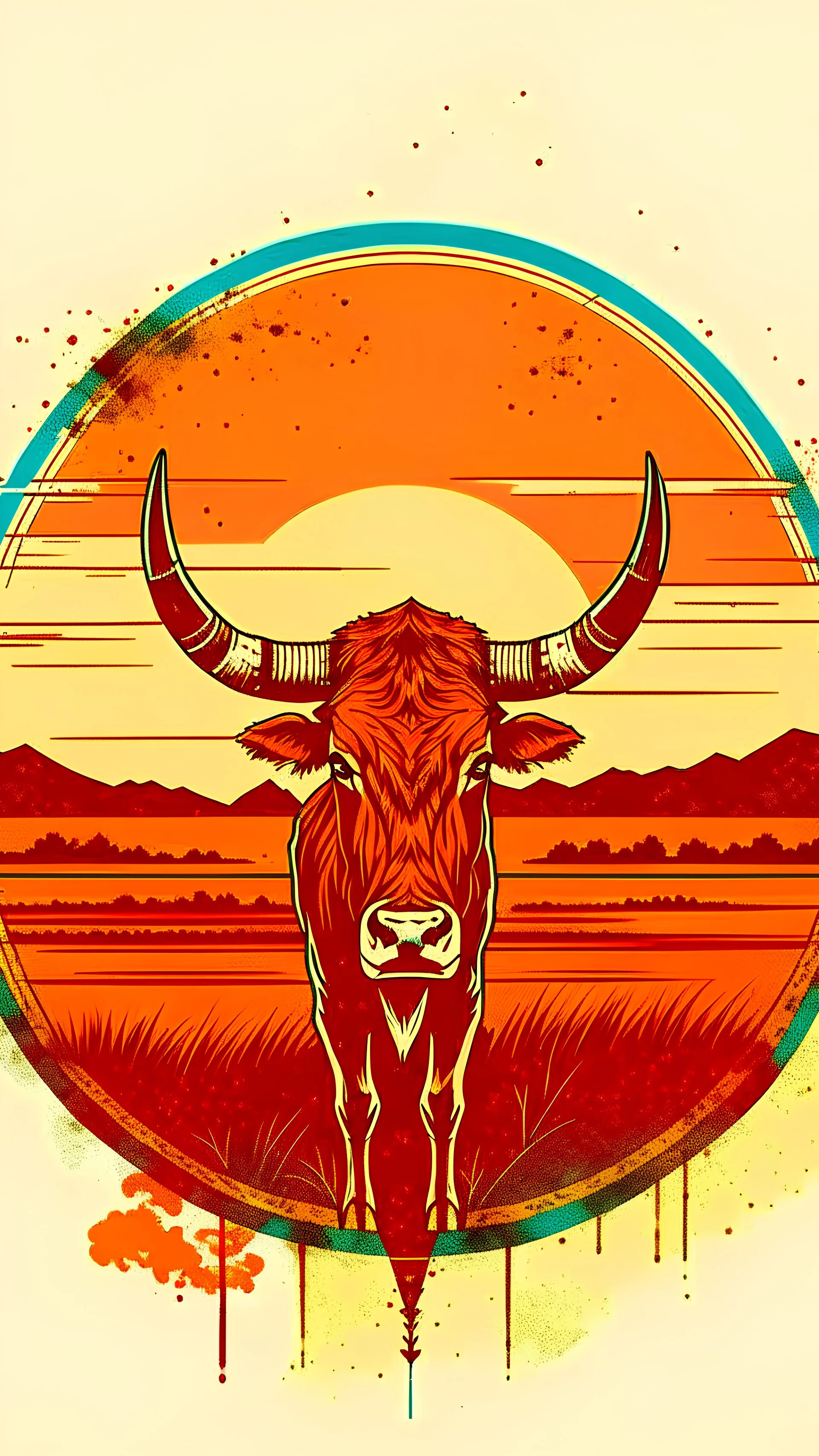 This unique design features a majestic longhorn silhouette against the backdrop of the Lone Star State.