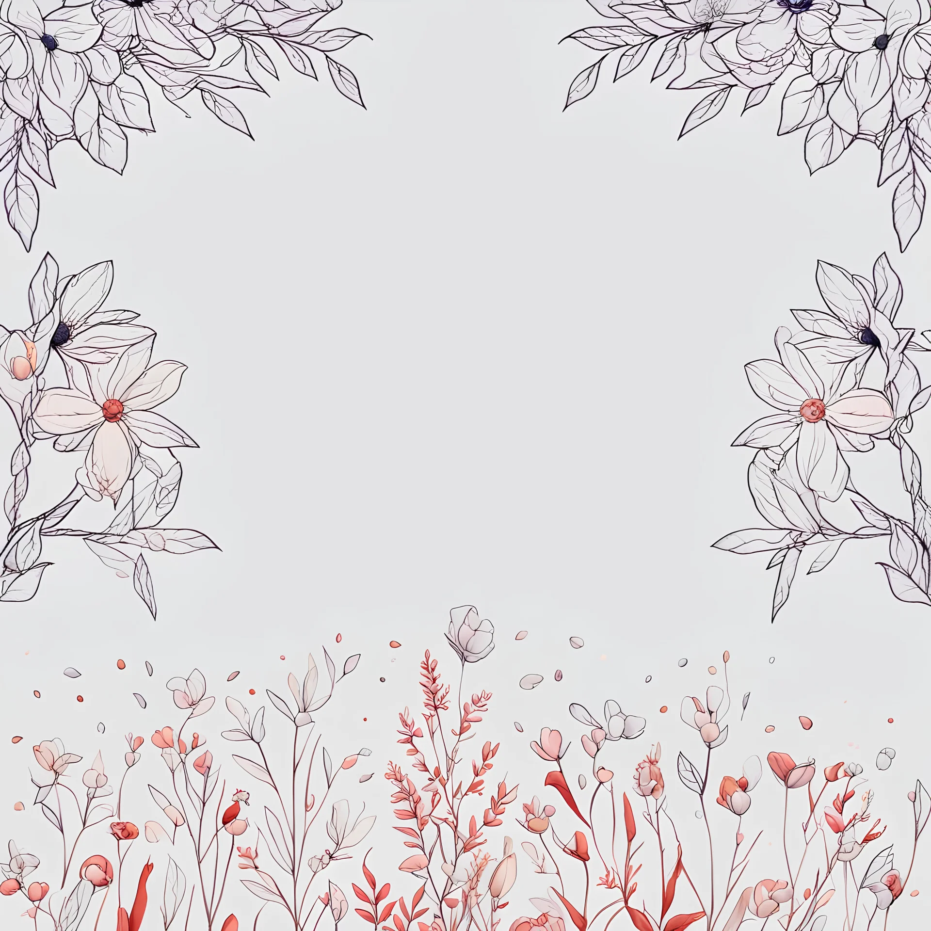 3d flower illustration aesthetic background