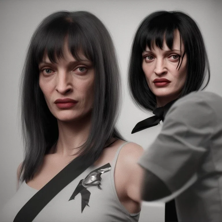 only one character, mia wallace, uma thurman, Pulp Fiction movie, scene.