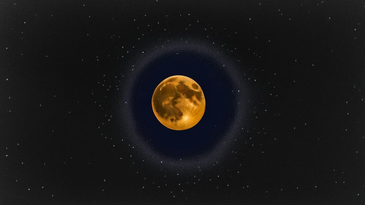 Moon in a starry sky