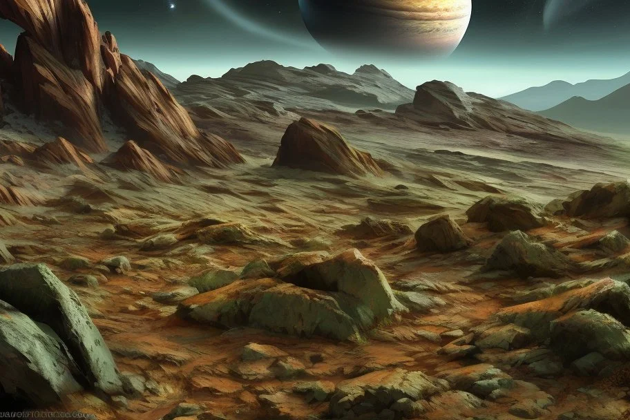 exoplanet, rocks, vegetation, hd