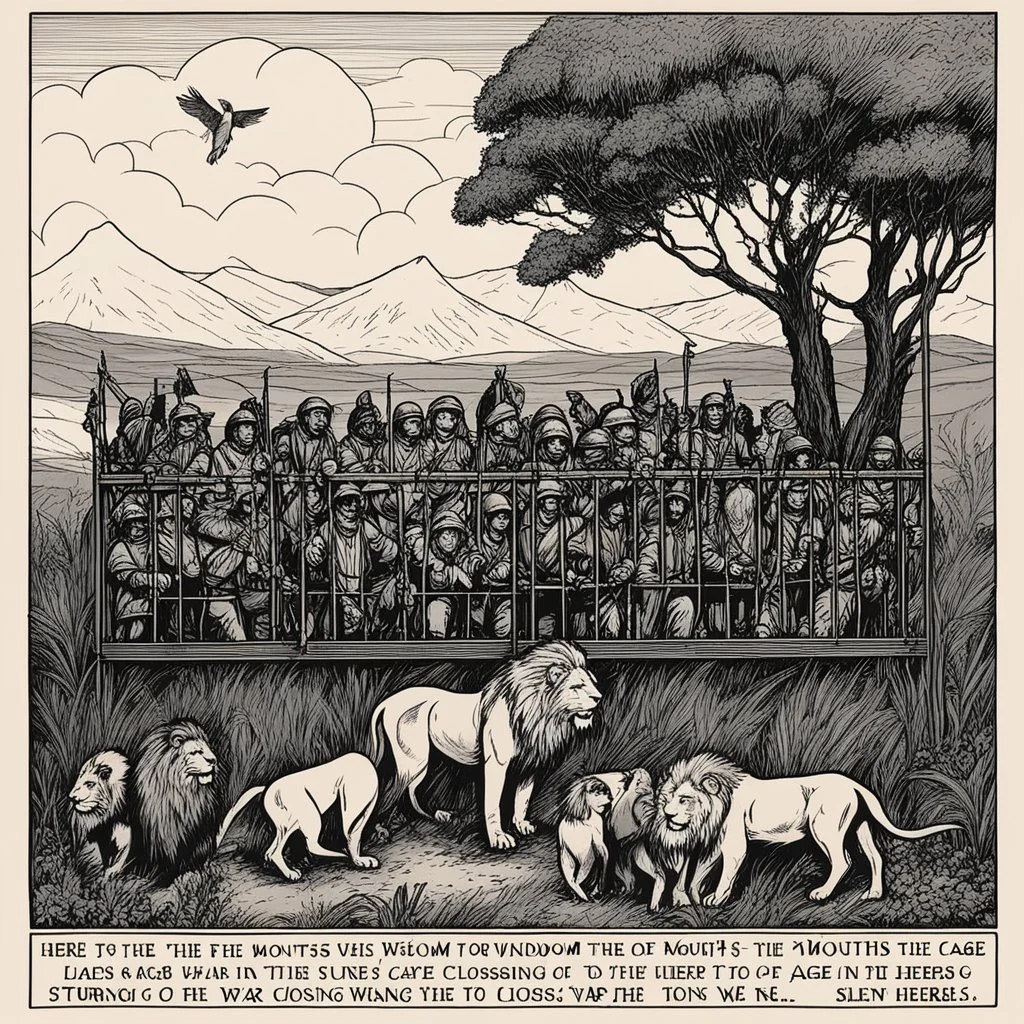 Here's to the wisdom from the mouths of babes Here's to the lions in the cage Here's to the strugglers of the silent war Here's to the closing of the age