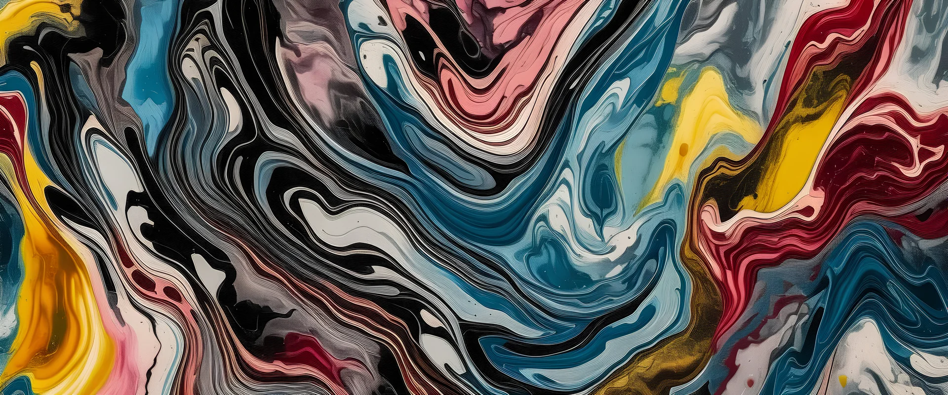 Abstract marbled ink