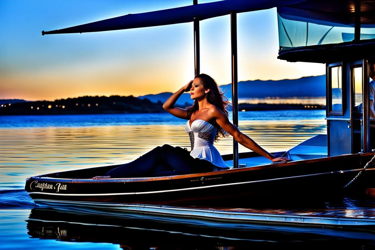 a very beautiful lady on a boat singing "I'm sorry, you're a bartender I'm gone, you bartender You made my palate thirsty In the mirage of failures O woe of the unfulfilled The agreement has not been taken I'm dying of regret The burden of drunkenness and scandals I am sitting on a wave of sadness I am in a broken boat O captain of the world"