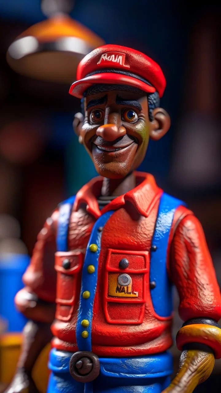 somali postman pat, shot on Hasselblad h6d-400c, zeiss prime lens, bokeh like f/0.8, tilt-shift lens 8k, high detail, smooth render, down-light, unreal engine, prize winning