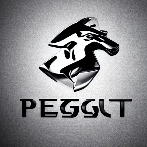 peugeot brand square logo futuristic robot lion