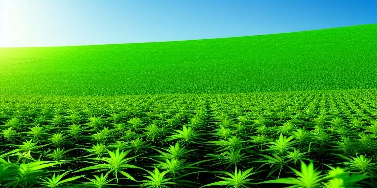 magnificent, realistic, colorful, epic, ray tracing, cinematic, 8k, HD, Ultra High Definition, photo film, film grain, high quality marijuana plant field