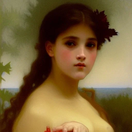 William Adolphe Bouguereau painting style with aurea proportion